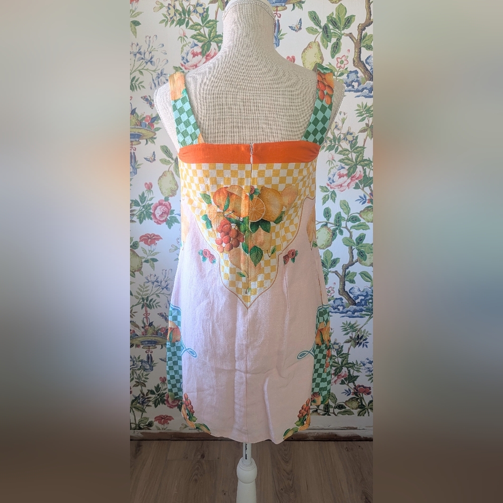 Antonio Melani Eliana Printed Fruit Citrus Mini Square Neck Dress - Picture 5 of 6